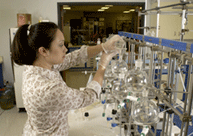 Lady in lab